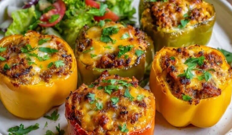 Stuffed Bell Peppers recipe with ingredients and steps