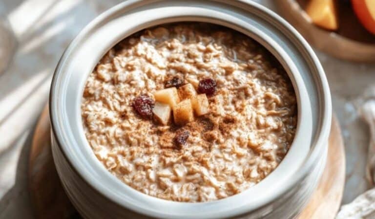 Crockpot Overnight Oatmeal in slow cooker