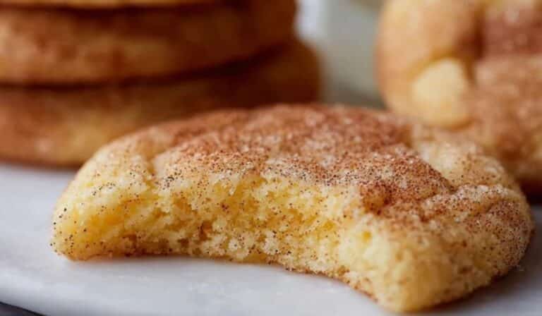 Soft Snickerdoodle Cookies on cooling rack