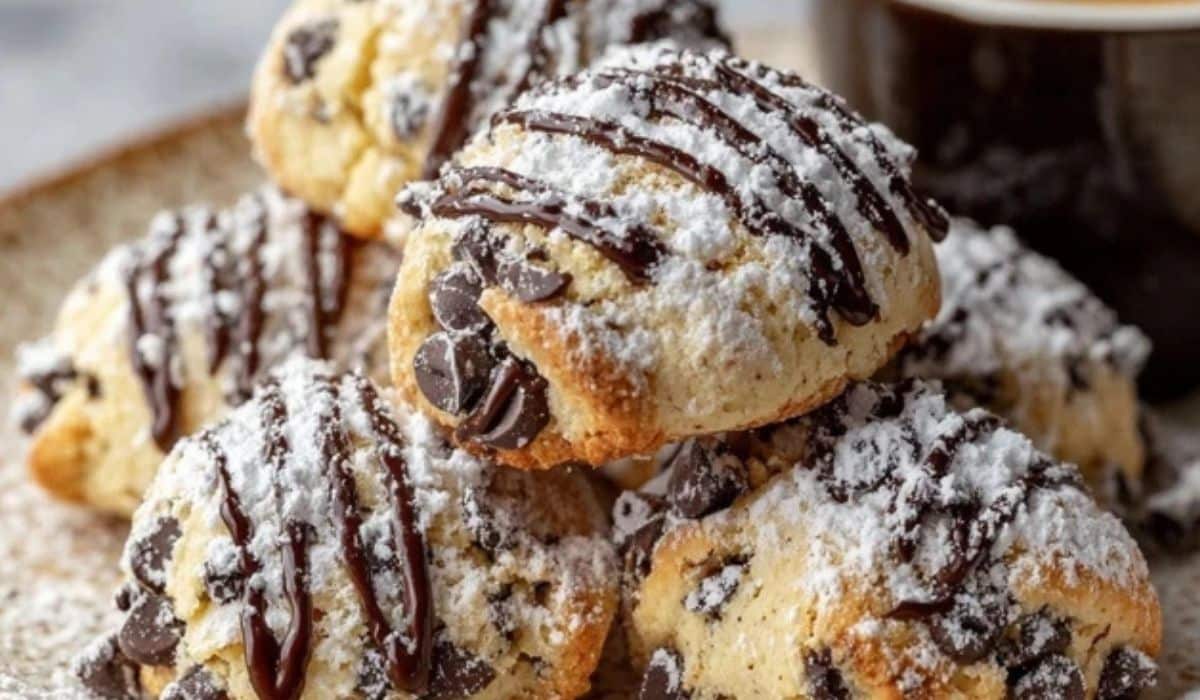 Best Cannoli Cookies stacked on plate