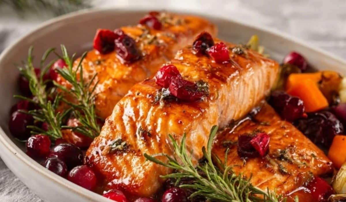 Christmas Salmon festive dinner table