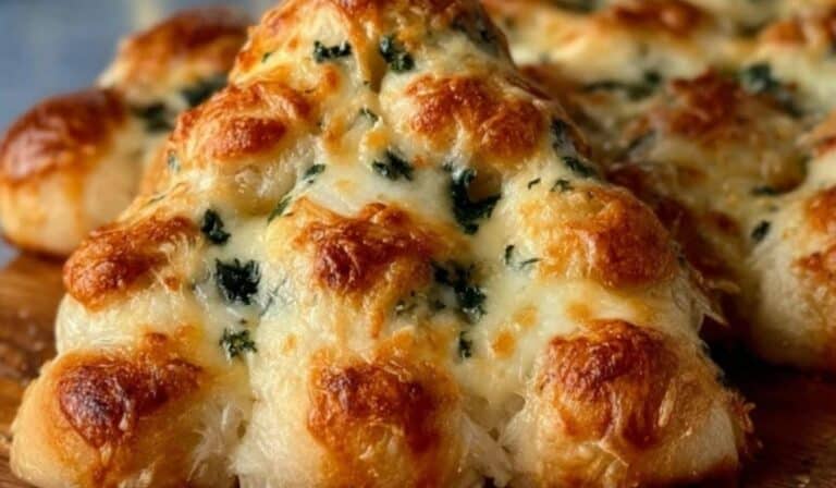 Cheesy Christmas Tree Bread holiday centerpiece