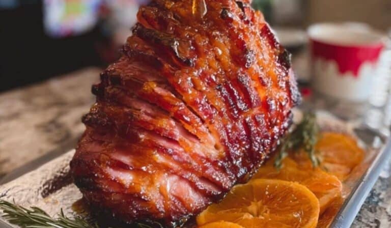 Honey Baked Ham w/ Orange-Brown Sugar Glaze Holiday Platter