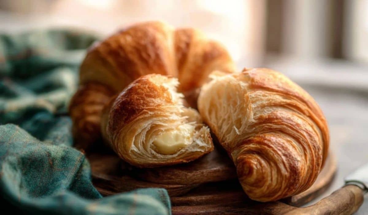 Freshly baked croissants