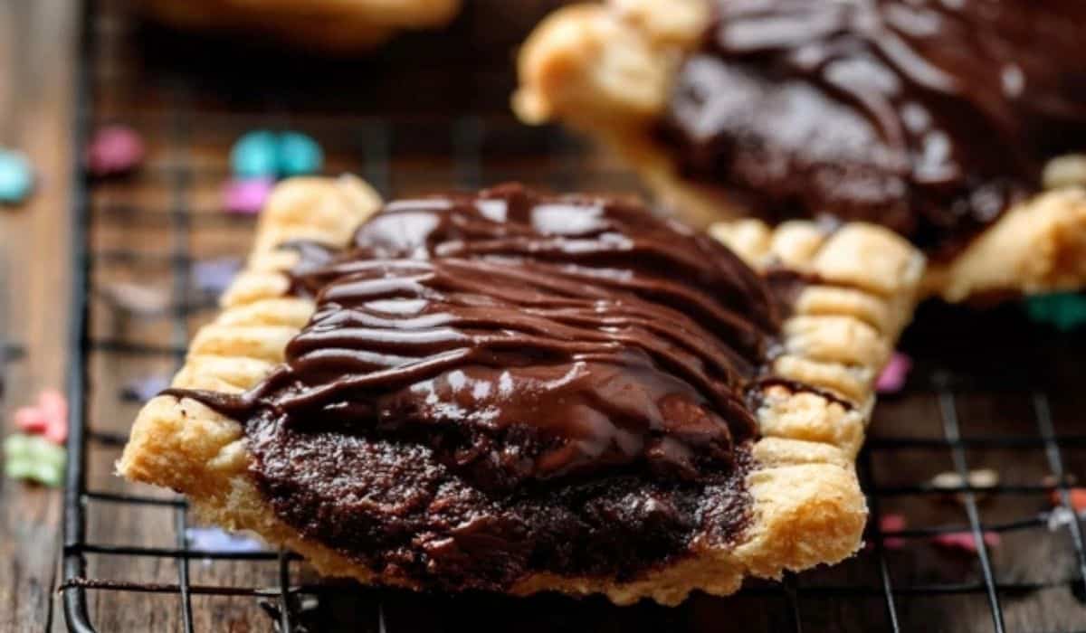 Fudge Chocolate Pastry Tarts on Tray