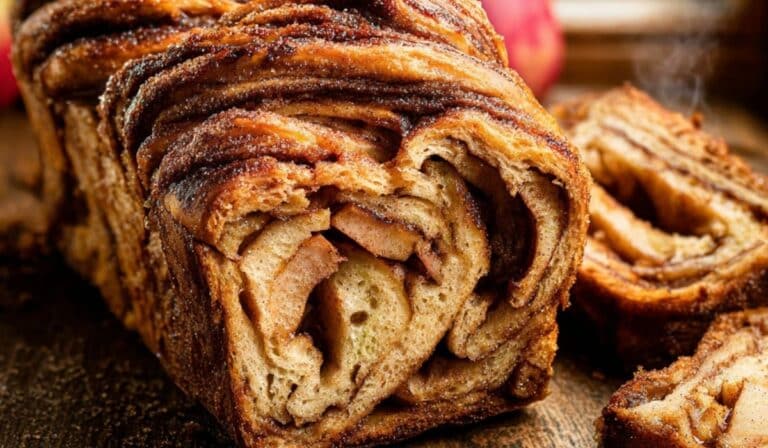 Apple Cinnamon Babka fresh from oven