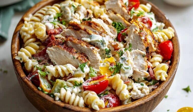 Chicken Pasta Salad in large bowl
