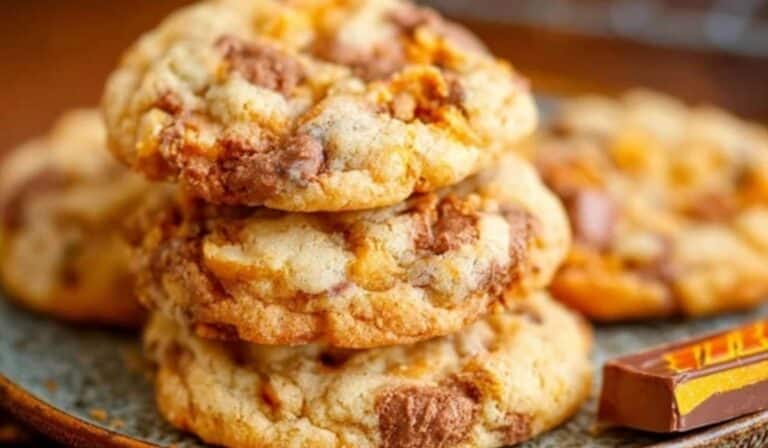 Chewy Butterfinger Cookies